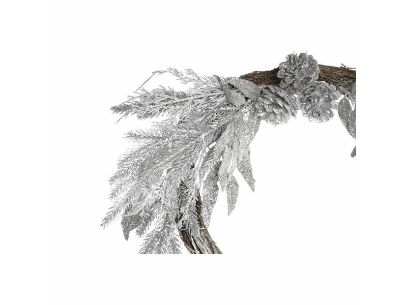 Коледен венец DKD Home Decor Метал полиестер (50 x 6 x 40 cm) (2 броя)