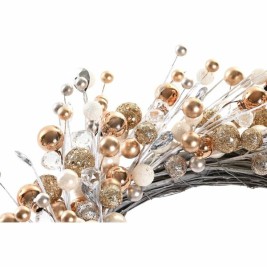 Коледен венец DKD Home Decor Метал полиестер (40 x 10 x 40 cm) (2 броя)