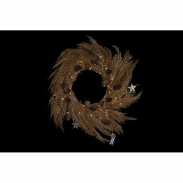Коледен венец DKD Home Decor Цвете (2 броя) (60 x 5 x 60 cm)