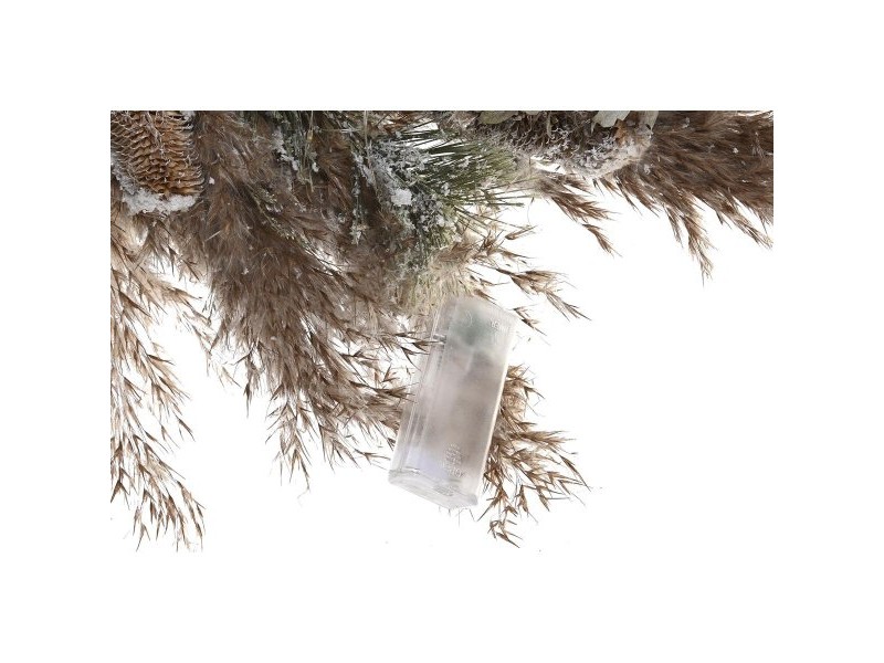 Коледен венец DKD Home Decor Цвете (60 x 10 x 60 cm) (2 броя)
