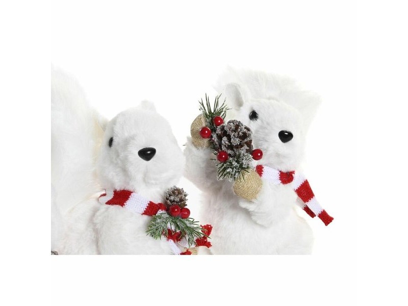 Коледна Украса DKD Home Decor полиестер Катерица (3) (23 x 12 x 23 cm) (3 броя)