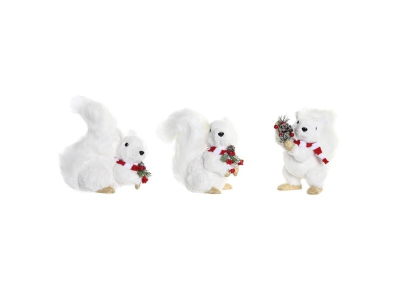 Коледна Украса DKD Home Decor полиестер Катерица (3) (23 x 12 x 23 cm) (3 броя)