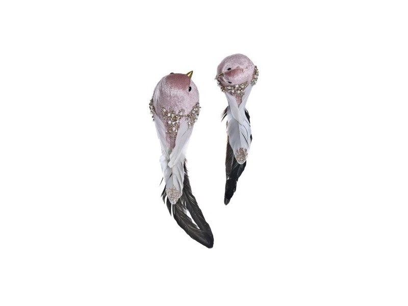Коледна Украса DKD Home Decor полиестер Lind (25 x 8 x 8 cm) (2 броя)