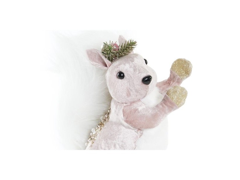 Коледна Украса DKD Home Decor полиестер Катерица (13 x 16 x 21 cm) (3) (3 броя)