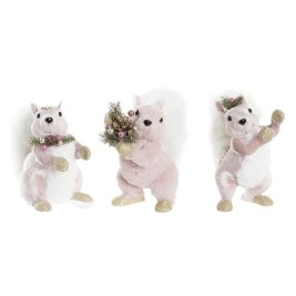 Коледна Украса DKD Home Decor полиестер Катерица (13 x 16 x 21 cm) (3) (3 броя)