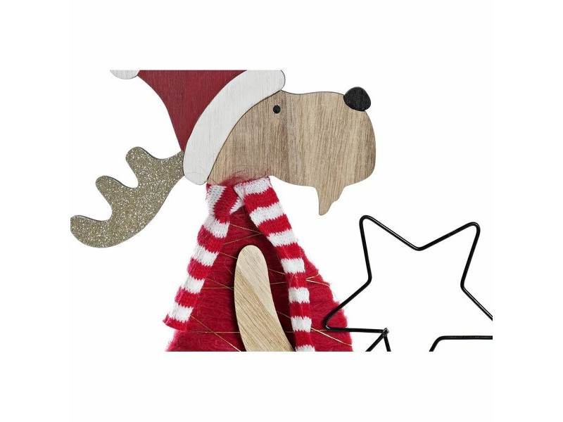 Коледна Украса DKD Home Decor Дървен полиестер Царица (5 x 22 x 41 cm) (4 броя)