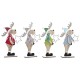 Коледна Украса DKD Home Decor Дървен полиестер Царица (5 x 22 x 41 cm) (4 броя)