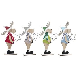 Коледна Украса DKD Home Decor Дървен полиестер Царица (5 x 22 x 41 cm) (4 броя)