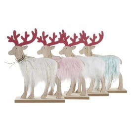 Коледна Украса DKD Home Decor полиестер MDF Царица (23 x 5 x 16 cm) (4 броя)