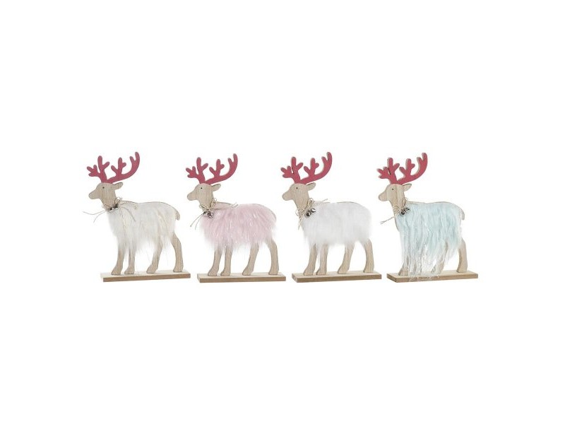 Коледна Украса DKD Home Decor полиестер MDF Царица (23 x 5 x 16 cm) (4 броя)