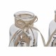 Ярка декорация DKD Home Decor Коледа Естествен Къща (2 броя) (9 x 9 x 17 cm)