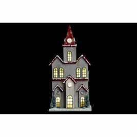 Коледна Украса DKD Home Decor Къща MDF (13 x 8 x 28 cm) (2 броя)
