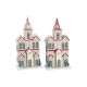 Коледна Украса DKD Home Decor Къща MDF (13 x 8 x 28 cm) (2 броя)