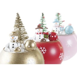 Коледна Украса DKD Home Decor MDF (8 x 8 x 11 cm) (3) (3 броя)