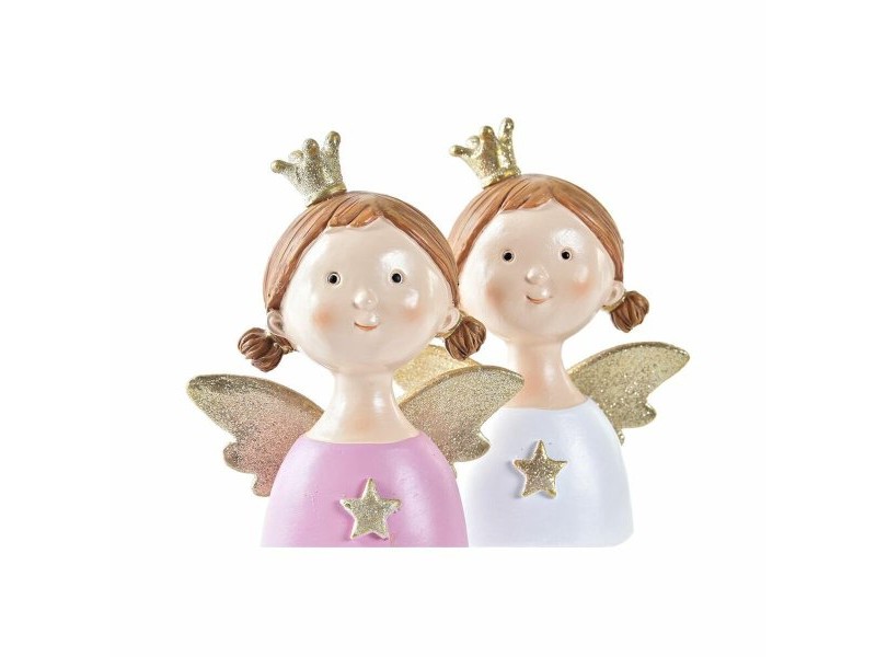 Коледна Украса DKD Home Decor Смола Ангел (9 x 5 x 12 cm) (2 броя) Коледна Украса DKD Home Decor Смола Ангел (9 x 5 x 12 cm) (2 броя)