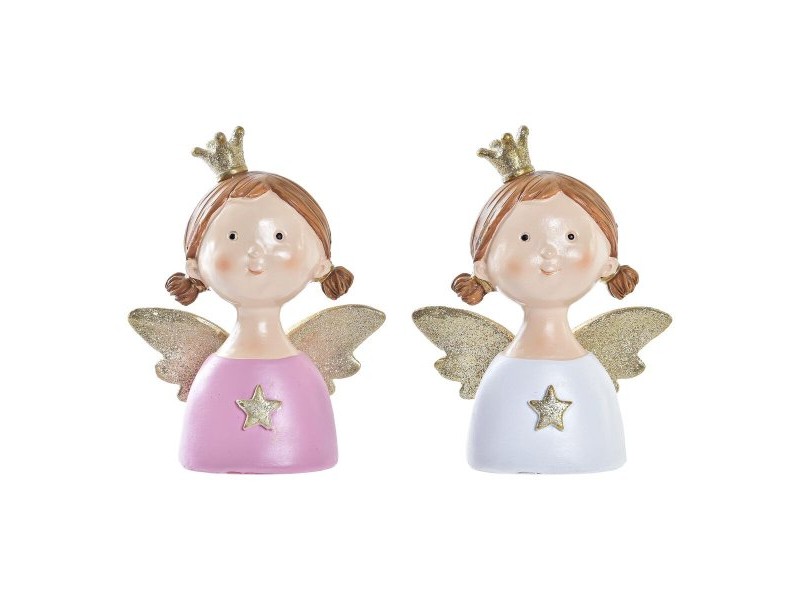 Коледна Украса DKD Home Decor Смола Ангел (9 x 5 x 12 cm) (2 броя) Коледна Украса DKD Home Decor Смола Ангел (9 x 5 x 12 cm) (2 броя)