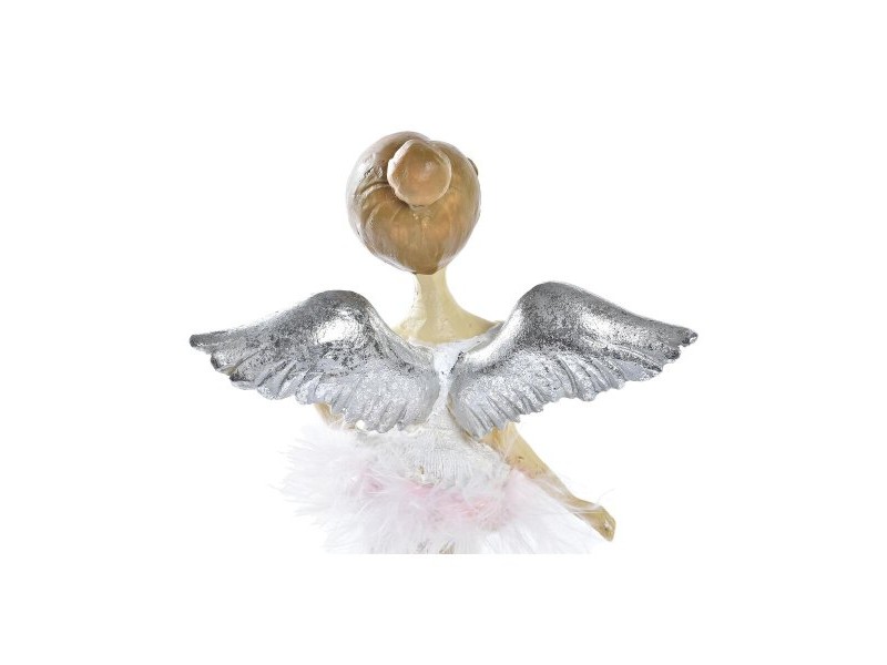 Коледна Украса DKD Home Decor Смола Ангел (11 x 9 x 17 cm) (2 броя)