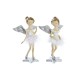 Коледна Украса DKD Home Decor Смола Ангел (11 x 9 x 17 cm) (2 броя)