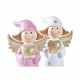 Коледна Украса DKD Home Decor Порцелан Ангел (7 x 5 x 14 cm) (2 броя)