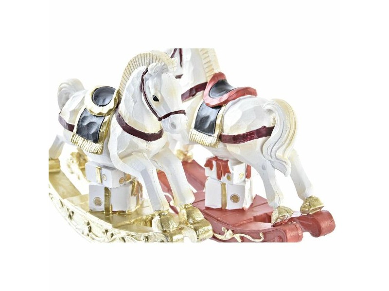 Коледна Украса DKD Home Decor Кон Смола (14 x 4 x 11 cm) (2 броя)
