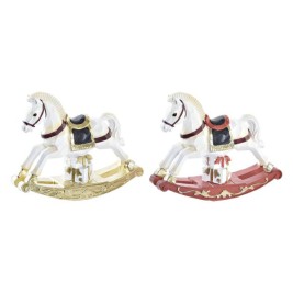 Коледна Украса DKD Home Decor Кон Смола (14 x 4 x 11 cm) (2 броя)