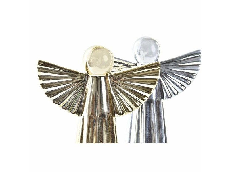 Коледна Украса DKD Home Decor Порцелан Ангел (13 x 5 x 17 cm) (2 броя) Коледна Украса DKD Home Decor Порцелан Ангел (13 x 5 x 17 cm) (2 броя)