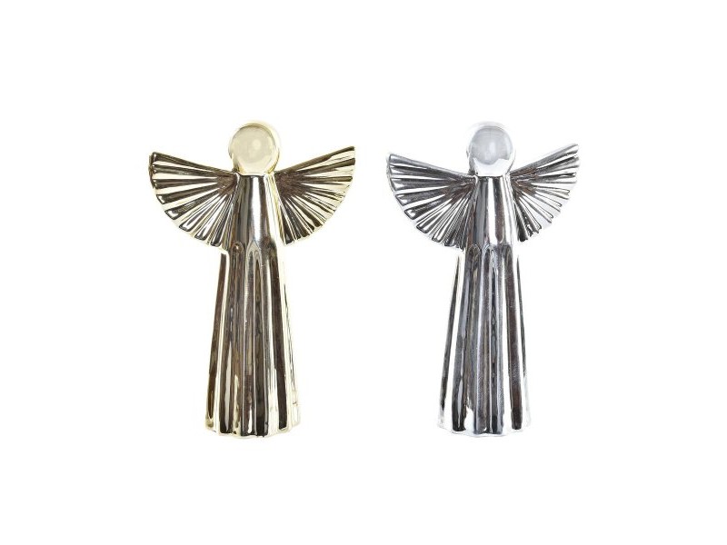 Коледна Украса DKD Home Decor Порцелан Ангел (13 x 5 x 17 cm) (2 броя) Коледна Украса DKD Home Decor Порцелан Ангел (13 x 5 x 17 cm) (2 броя)