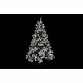 Коледно дърво DKD Home Decor Бял Зелен Метал полиетилен Снежен 130 x 130 x 218 cm