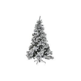 Коледно дърво DKD Home Decor Бял Зелен Метал полиетилен Снежен 130 x 130 x 218 cm