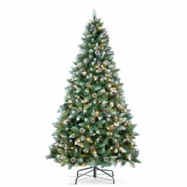 Коледно дърво DKD Home Decor Зелен Метал полиетилен 90 x 90 x 180 cm 180 cm