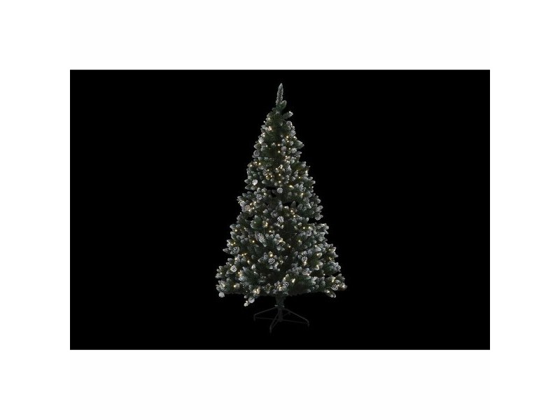Коледно дърво DKD Home Decor LED Светлина Зелен Метал полиетилен 130 x 130 x 218 cm
