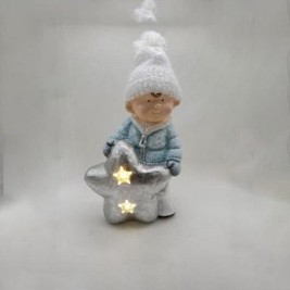 Коледна Украса DKD Home Decor Деца Магнезиев (25,5 x 18,5 x 39,5 cm) (2 броя)