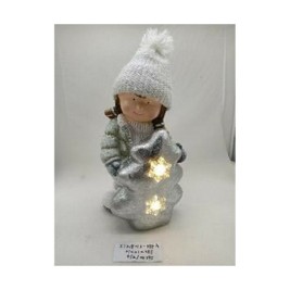 Коледна Украса DKD Home Decor Деца Магнезиев (25,5 x 18,5 x 39,5 cm) (2 броя)