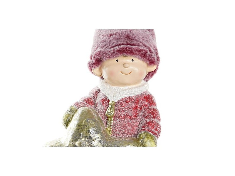 Коледна Украса DKD Home Decor Деца Магнезиев (25,5 x 18,5 x 55 cm) (2 броя)