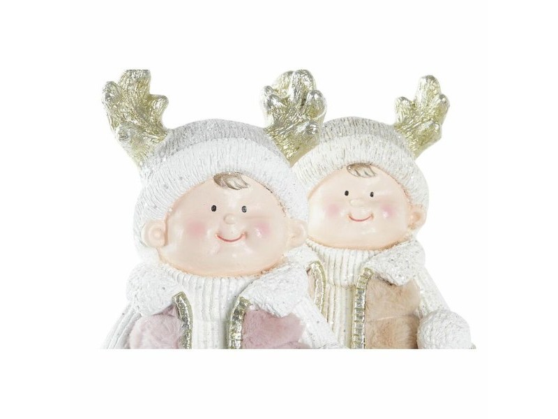 Коледна Украса DKD Home Decor Деца Магнезиев (20,5 x 18 x 49,5 cm) (2 броя)