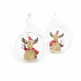 Коледна Украса DKD Home Decor Кристал Смола Царица (7 x 6 x 8 cm) (4 броя)