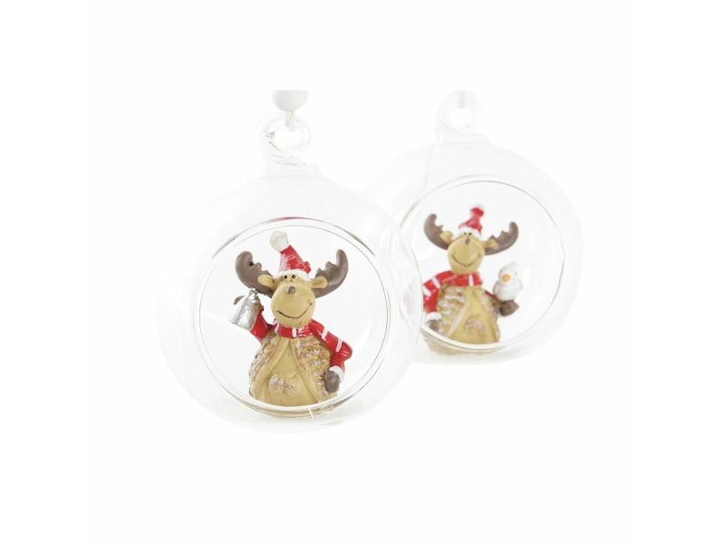 Коледна Украса DKD Home Decor Кристал Смола Царица (7 x 6 x 8 cm) (4 броя)