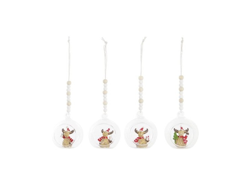 Коледна Украса DKD Home Decor Кристал Смола Царица (7 x 6 x 8 cm) (4 броя)