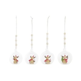 Коледна Украса DKD Home Decor Кристал Смола Царица (7 x 6 x 8 cm) (4 броя)