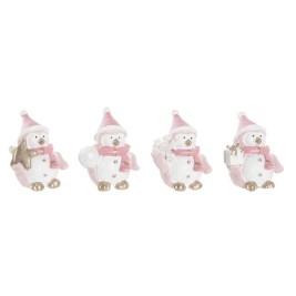 Коледна Украса DKD Home Decor Смола Снежен човек (3,5 x 2,5 x 4 cm) (4 броя)