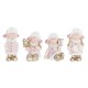 Коледна Украса DKD Home Decor Смола Ангел (3,5 x 2,5 x 4 cm) (4 броя)