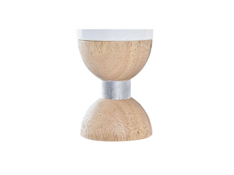 Коледен Свещник DKD Home Decor Бял Кафяв Естествен Звезда 6 x 6 x 14 cm