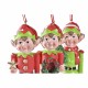 Коледна Украса DKD Home Decor Смола Елф (5 x 4 x 14 cm) (3 броя)