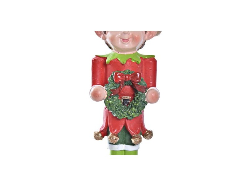Коледна Украса DKD Home Decor Смола Елф (5 x 4 x 14 cm) (3 броя)
