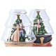 Ярка декорация DKD Home Decor Коледа Червен Бял (15 x 13,5 x 24 cm) (2 броя)