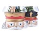 Ярка декорация DKD Home Decor Коледа Червен Бял (15 x 13,5 x 24 cm) (2 броя)