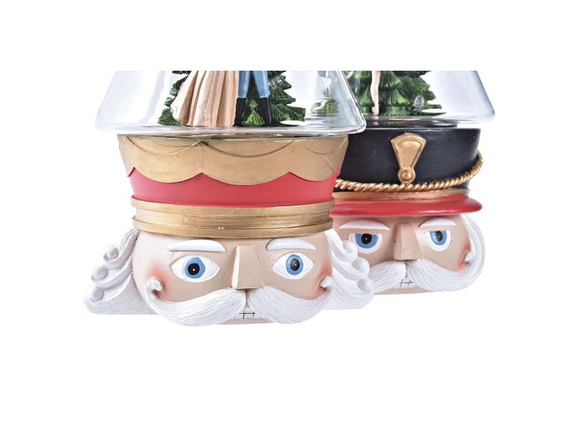 Ярка декорация DKD Home Decor Коледа Червен Бял (15 x 13,5 x 24 cm) (2 броя)