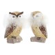 Коледна Украса DKD Home Decor Бухал Смола (7,5 x 7,5 x 14 cm) (2 броя)
