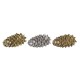 Коледна Украса DKD Home Decor Ананас Смола (13 x 7,5 x 7,5 cm) (3) (3 броя)