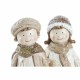 Коледна Украса DKD Home Decor Смола Деца (6,5 x 5 x 14 cm) (2 броя)